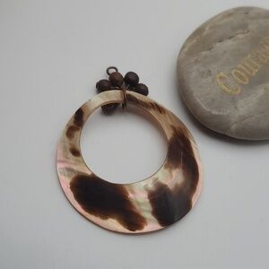 Tortoise shell mother of pearl‎ necklace pendant natural earth jewelry